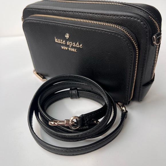 Kate Spade Staci Dual Zip Around Black Crossbody Bag - Picture 11 of 11